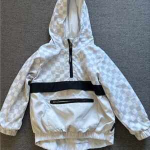 Little Bipsy White and Gray Checkered jacket